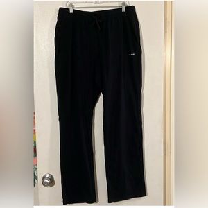 Willet black elastic drawstring waist mens soft pants